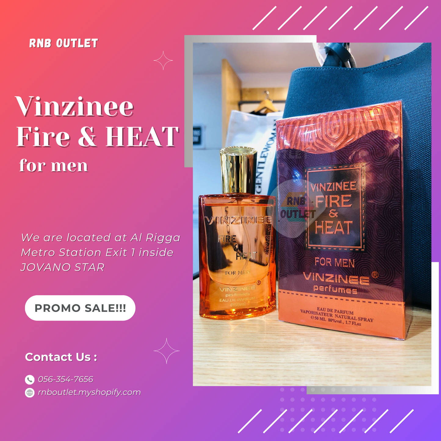 (1) Vinzinee Fire and HEAT for men