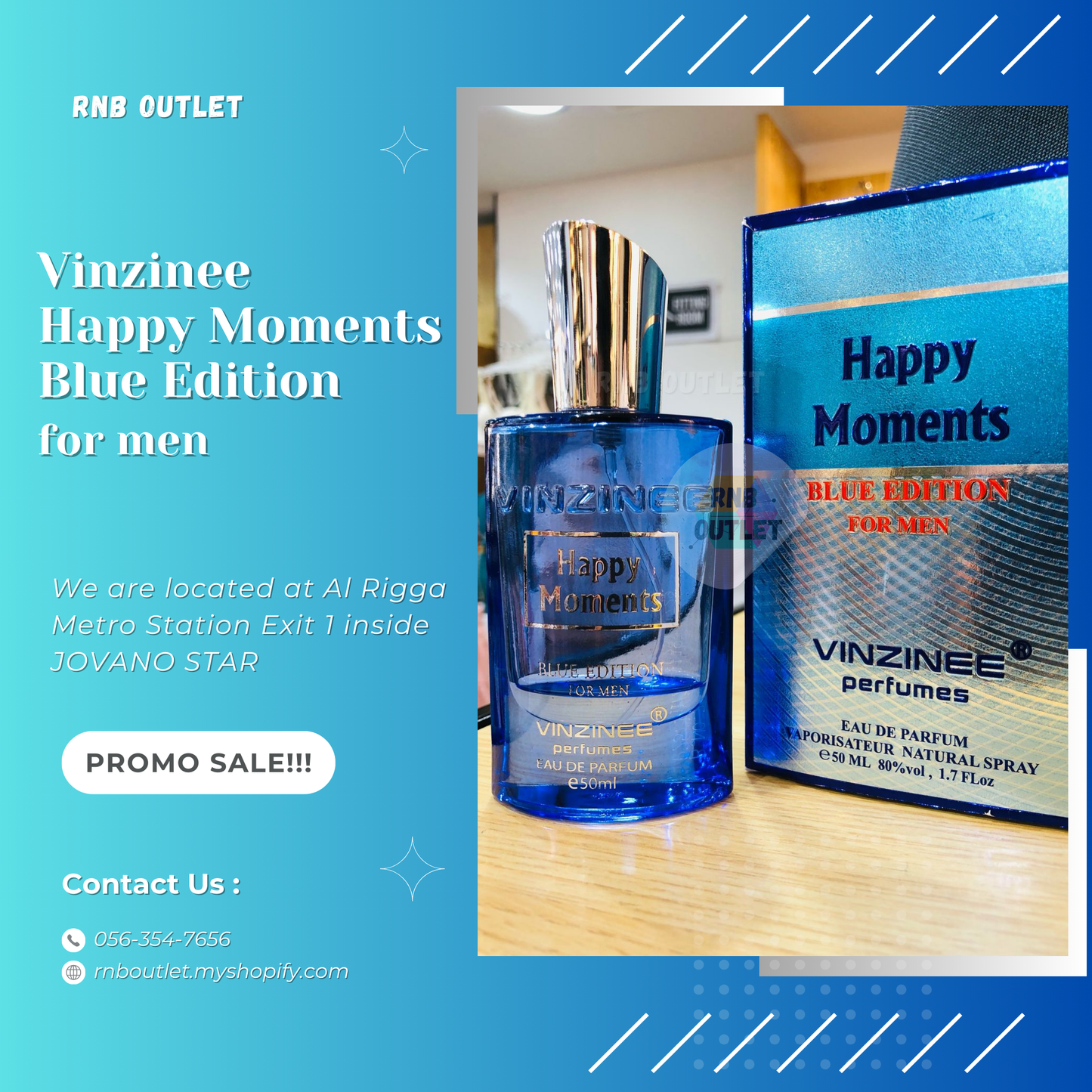 (1) Vinzinee Happy Moments Blue Edition for men