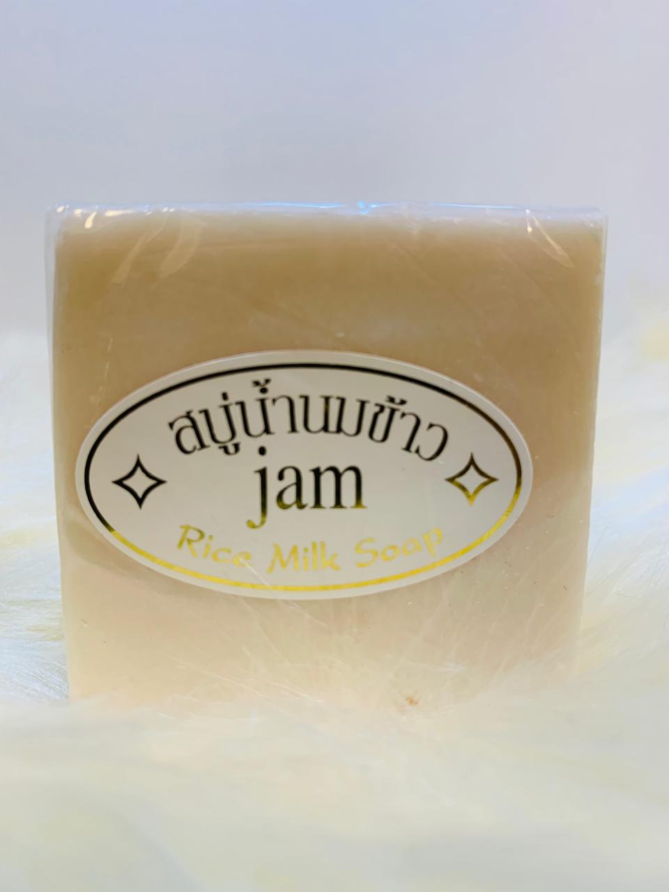 (A-BKK) JAM RICE MILK SOAP MADE IN THAILAND