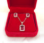 (Y5) Pink diamond necklace and earings