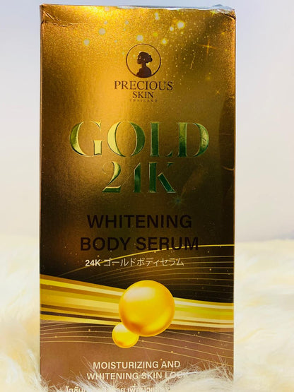 (A-BKK) Gold 24k Whitening Serum Skin Brightening Facial Anti- Wrinkle Serum 50ml 3X MADE IN THAILAND