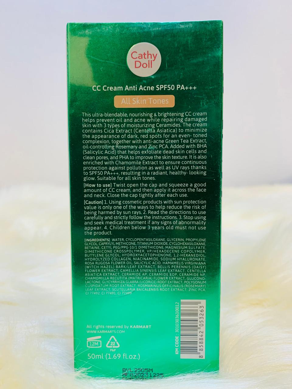 (A-BKK) Cathy Doll CC Cream Anti Acne SPF50 PA+++ 50ml MADE IN THAILAND